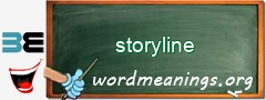 WordMeaning blackboard for storyline